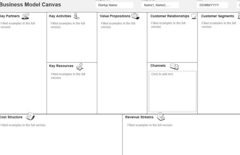 Business Model Canvas Template